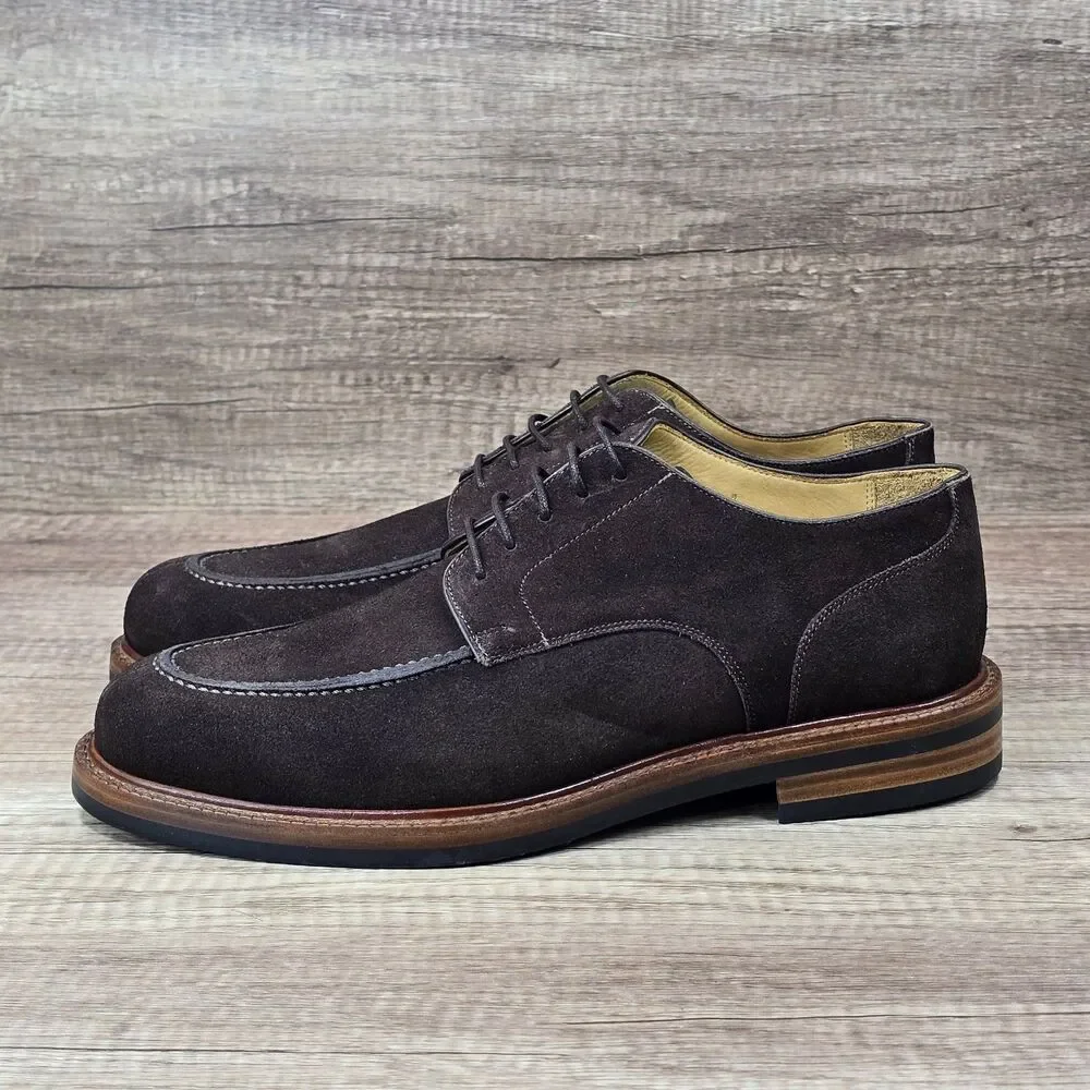 Beckett Simonon Anders Split Toe Derbies Men's Size 9 Brown Suede Shoes NEW